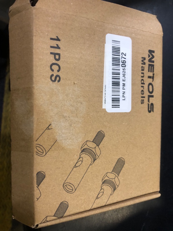 Photo 1 of WETOLS 11Pcs Rivet Nut Tool Replacement Mandrels of WE882/WE889, Rivet Nut Tool Accessories Set M3 M4 M5 M6 M8 M10 M12, 10-24, 1/4-20, 5/16-18, 3/8-16 Rivet Nut Tool Spare Parts