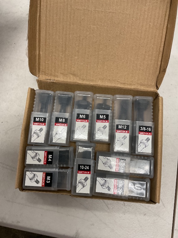 Photo 1 of WETOLS 11Pcs Rivet Nut Tool Replacement Mandrels of WE882/WE889, Rivet Nut Tool Accessories Set M3 M4 M5 M6 M8 M10 M12, 10-24, 1/4-20, 5/16-18, 3/8-16 Rivet Nut Tool Spare Parts