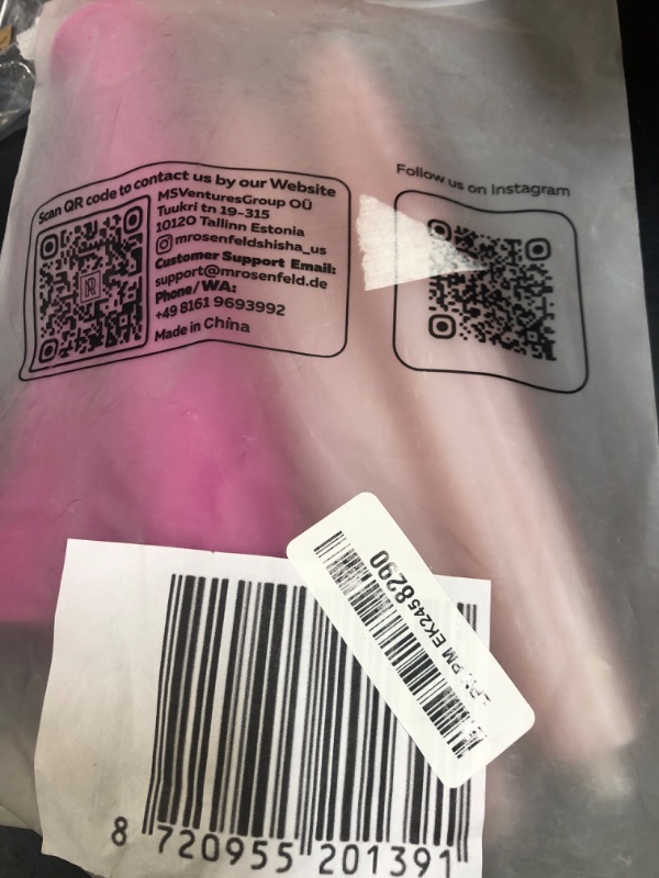 Photo 1 of Premium Ice Pipe Hookah Hose - Pink Ice Hookah Set - 2 Reinforced Cooling Packs & Soft Grip - Hose Hookah Mouth Tips - Hooka Mouthpiece Accessory Set Cooling pad