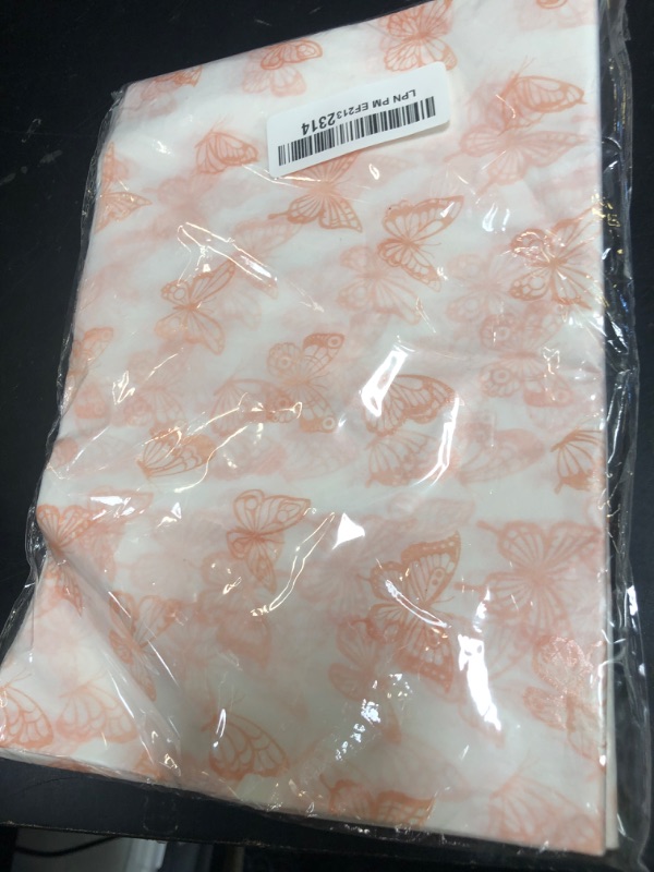 Photo 1 of KINBOM 30pcs 35 x 50cm/ 13.8 x 19.7 inch Butterfly Tissue Paper, Rose Gold Wrapping Paper Metallic Packing Paper for DIY Crafts Baby Showers Birthday Wedding