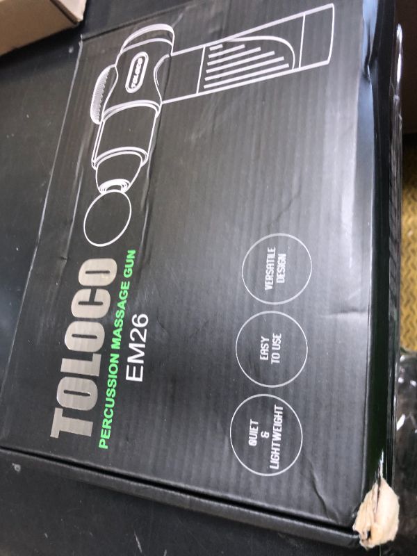 Photo 1 of TOLOCO Massage Gun, Deep Tissue Back Massage for Athletes for Pain Relief, Percussion Massager with 10 Massages Heads & Silent Brushless Motor, Gifts for Fathers Day, Black