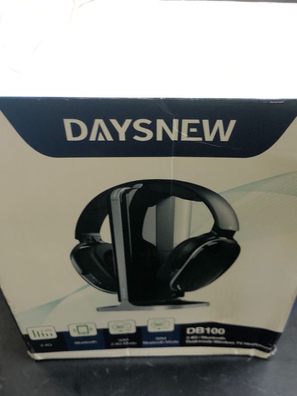 Photo 1 of Daysnew Wireless Headphones for TV Watching with Charging Dock & RF Transmitter, Senior-Friendly Over Ear TV Headset, Compatible with All Televisions