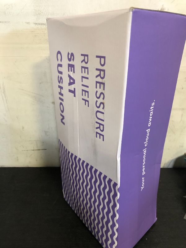 Photo 1 of C CUSHION LAB Patented Pressure Relief Seat Cushion for Long Sitting Hours on Office/Home Chair, Car, Wheelchair - Extra-Dense Memory Foam for Hip, Tailbone, Coccyx, Sciatica - Light Grey