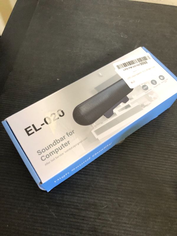 Photo 1 of LXTNFU Computer Speakers for Desktop Monitor,Single Speakers for Desktop PC,Laptop Speaker with Loud Sound,Volume Control Easily Clamps to Monitors(USB-C to USB Adapter Included) (Black)