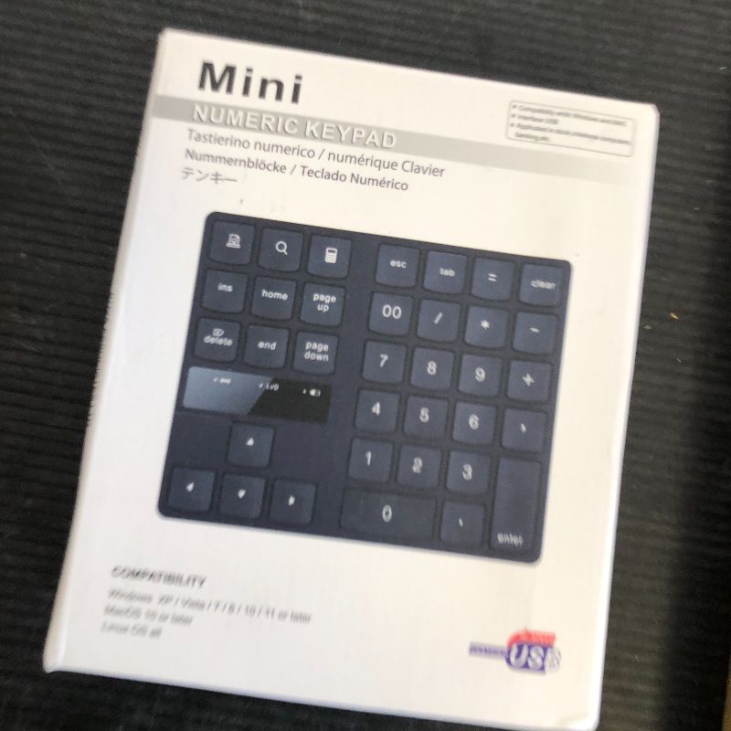 Photo 1 of RaceGT Wireless Number Pad, Numeric Keypad Ultra-Silent Rechargeable 2.4G 35 Keys for Laptop,Desktop,PC, Notebook