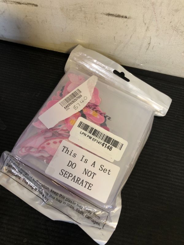 Photo 1 of 24 Iron on Butterfly Patches - Pink Embroidered Butterfly Applique for DIY Accessories