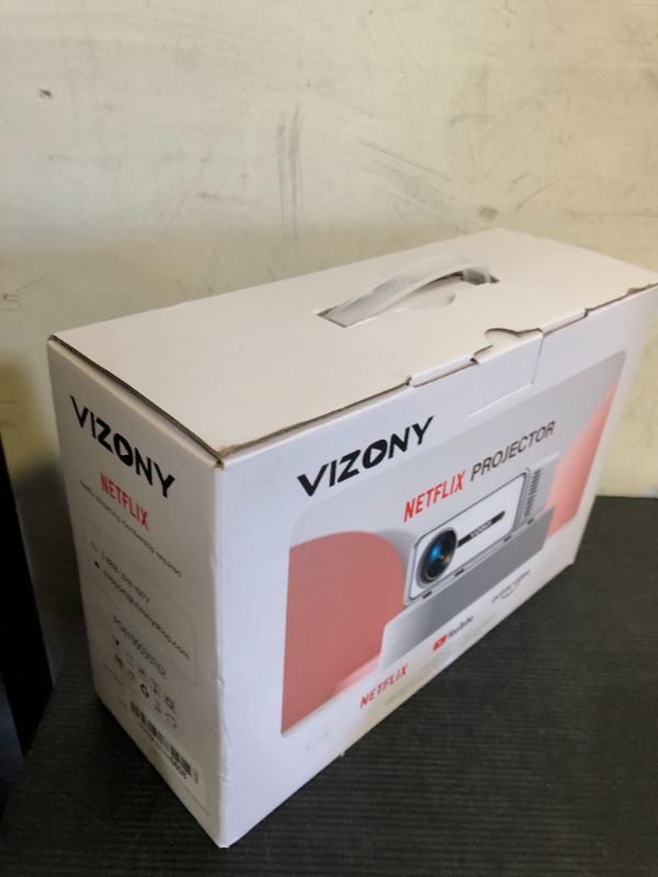 Photo 1 of [Netflix Officially/Dolby Audio] Smart Projector with WiFi and Bluetooth, VIZONY Native 1080P Projector with Apps Built in Netflix, Youtube, Hulu, Disney+, Portable Mini Projector for Indoor/Outdoor