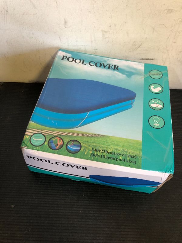 Photo 1 of Rectangular Pool Cover, Above Ground Pool Covers, Inflatable Pool Cover for Swim Centers Size 120 in x 72 in (305 cm x183 cm)