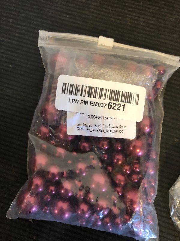 Photo 1 of 120 PCS 8/14/20mm No Hole Polish Pearl Beads for Centerpiece, Wine Red Beads Decorative Vase Fillers, Plastics Pearls for Vases, Table Scatters, Wedding Party Decor