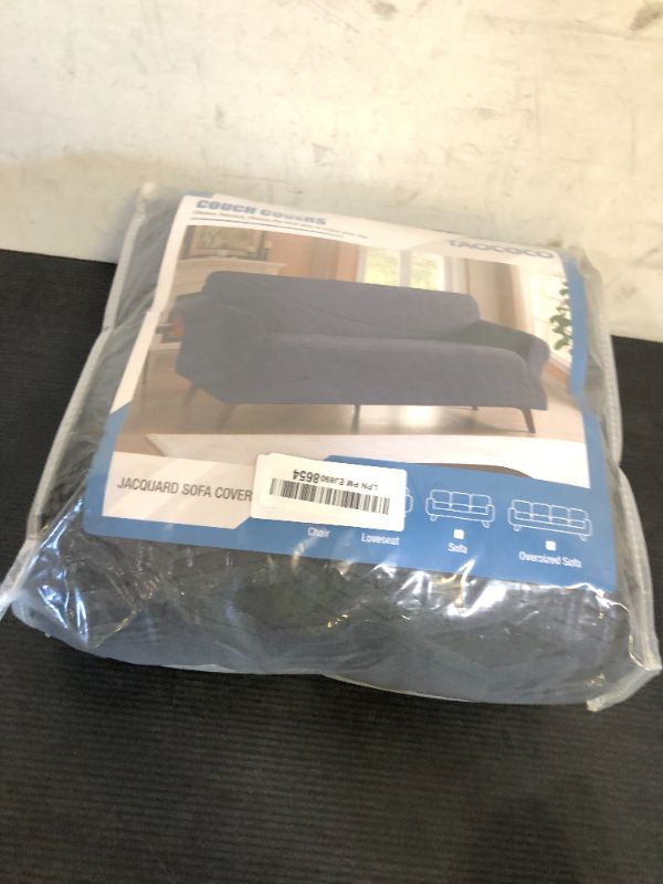 Photo 1 of TAOCOCO Stretch Chair Slipcover, 1Piece Non Slip Armchair Cover Washable Chair Sofa Slipcover with 1PCS Throw Pillow Cover, Jacquard Furniture Protector for Pets Dog(1 Seater,Dark Grey)