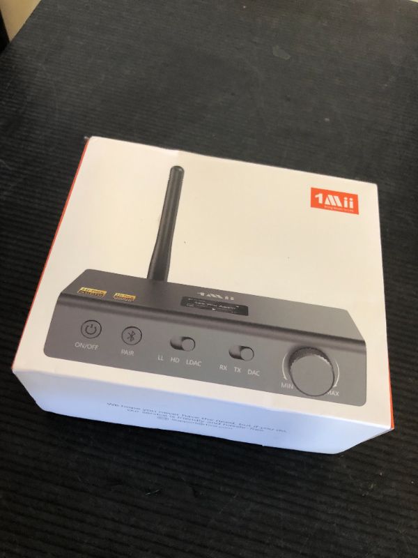 Photo 1 of 1Mii DS700 HiFi Bluetooth Audio Transmitter Receiver for TV, Long Range Wireless Adapter with Audiophile DAC, LDAC/aptX HD/aptX LL, OLED Display, Optical & Coaxial Input/Output, RCA Output Only
