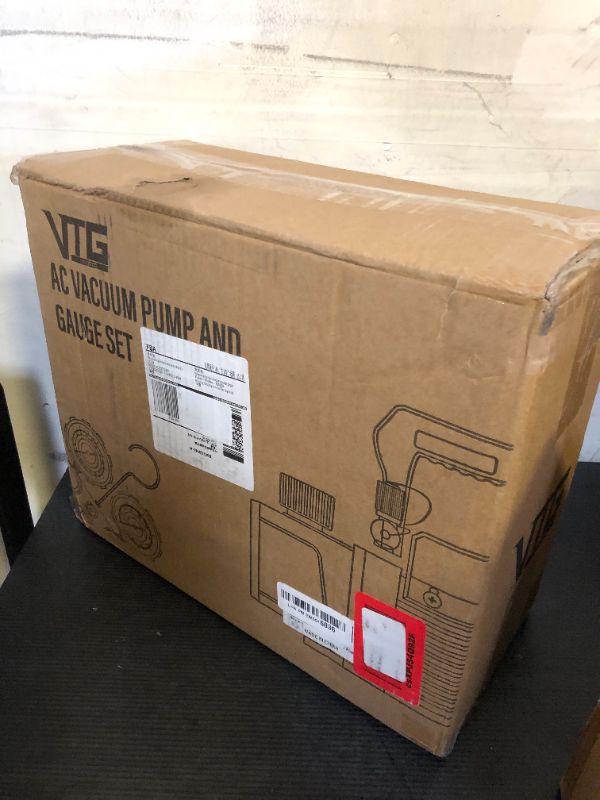Photo 1 of VTG VOGTEN 4.5 CFM AC Vacuum Pump and Gauge Set,for Mini Split/HVAC/Auto Systems,Manifold Gauge Kit Compatible with R134a R12 R22 R502,Includes R134a Can Tap,R410a Adapters