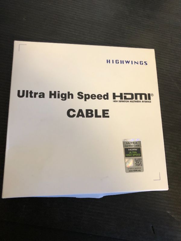 Photo 1 of Highwings 8K 10K 4K HDMI 2.1 Cable 48Gbps 6.6FT/2M, Certified Ultra High Speed HDMI Cable Braided Cord-4K@120Hz 8K@60Hz, DTS:X, HDCP 2.2 & 2.3, HDR 10 Compatible with Roku TV/PS5/HDTV/Blu-ray