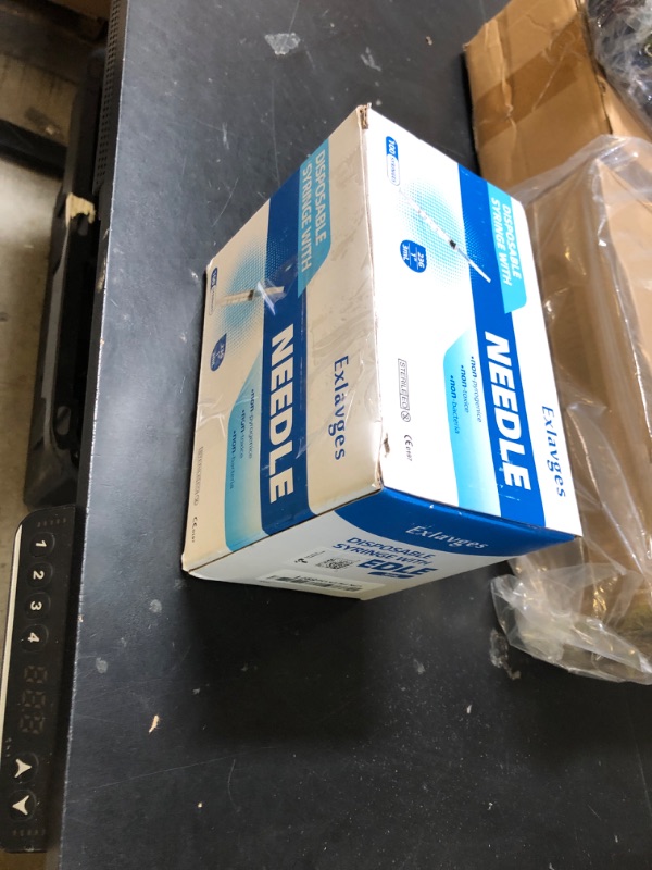 Photo 1 of 100 Pack Disposable 3ml/cc Lab Syringes with 23Ga 1 Inch Needle Luer Lock, Individually Sealed Packed