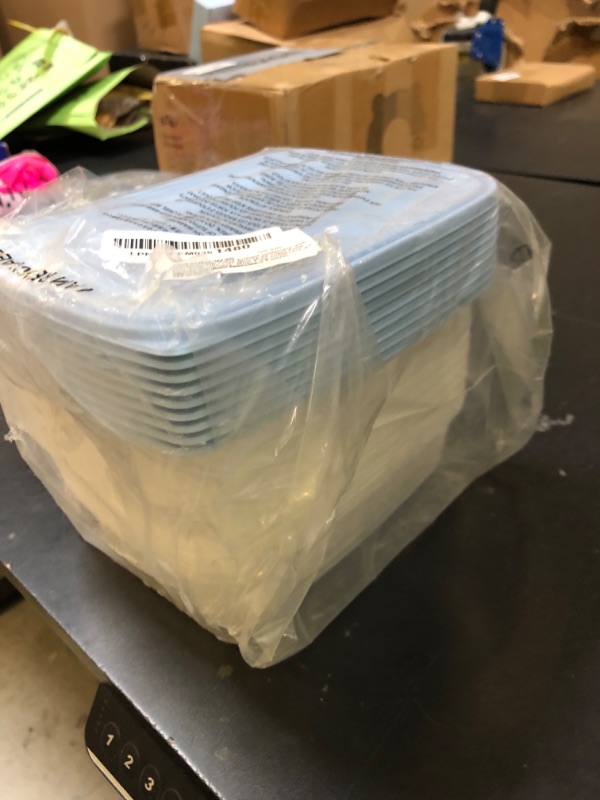 Photo 1 of 10 Pack To Go Food Storage Containers | Medium Size Rectangular Food Storage That Holds up to 35 Ounces of Food, Solids, or Liquids 35oz (4.22 cups) Leak Proof Microwave Freezer Dishwasher Safe