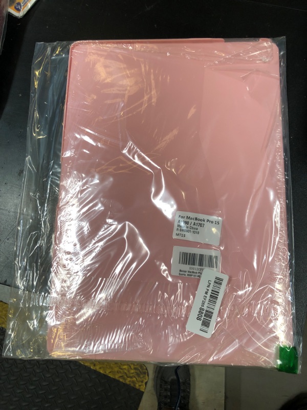 Photo 1 of IBENZER Compatible with MacBook Pro 15 Inch Case 2019 2018 2017 2016 A1990 A1707, Plastic Hard Shell Case with Keyboard Cover for Mac Pro 15 Touch Bar, Rose Quartz, T15RQ+1A