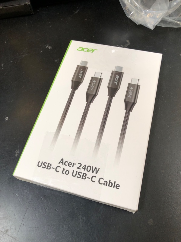 Photo 1 of acer USBC Cable, 240W USB C Cable (6.6FT/2 Pack), C to C Fast Charging Nylon Braided Type-C Charger Cord Compatible with iPhone16/15 Pro Max, Galaxy S25/S24, MacBook Pro/Air, iPad, Laptop, etc.