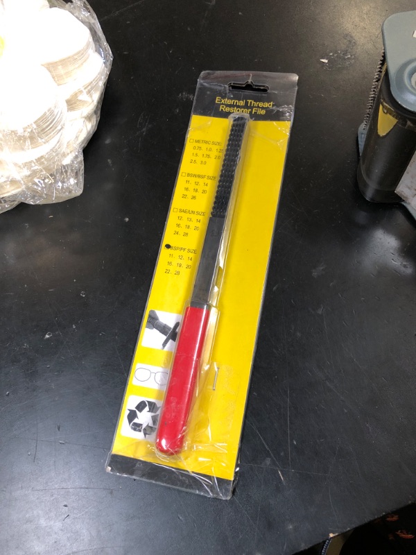 Photo 1 of HFS(R) Thread Restoring Thread Repair File - High Carbon Steel Thread Repair Tool Multi-Spec Restoration, Rust-Resistant, Precise & Durable (G Thread-1PC)