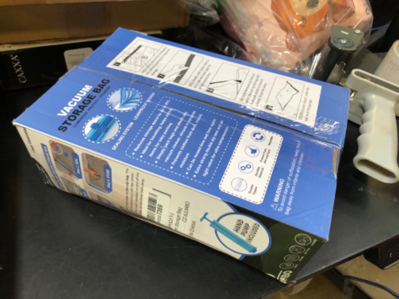 Photo 1 of 8 Jumbo Vacuum Storage Bags, Space Saver Bags Compression Storage Bags for Comforters and Blankets, Vacuum Sealer Bags for Clothes Storage, Hand Pump Included