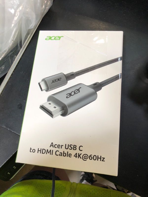 Photo 1 of Acer USB C to HDMI Cable for Home Office 6.6FT (4K@60Hz), High-Speed Type C to HDMI 2.0 Braided Cord, Thunderbolt 4/3 Compatible with MacBook, iPhone 16/15 Pro/Max, iMac, iPad Pro, Galaxy S24, Surface