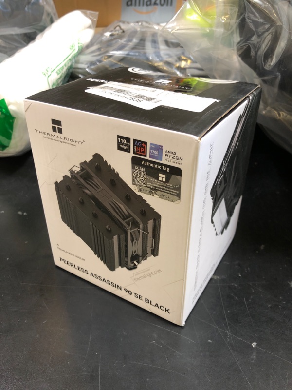Photo 1 of Thermalright Peerless Assassin 90 SE Black CPU Air Cooler, Dual Towers Cooler, 110mm High CPU Cooling Fan,Computer Radiator,for AMD:AM4/AM5/Intel LGA 1851/1700/115X/1200(PA90SE Black)