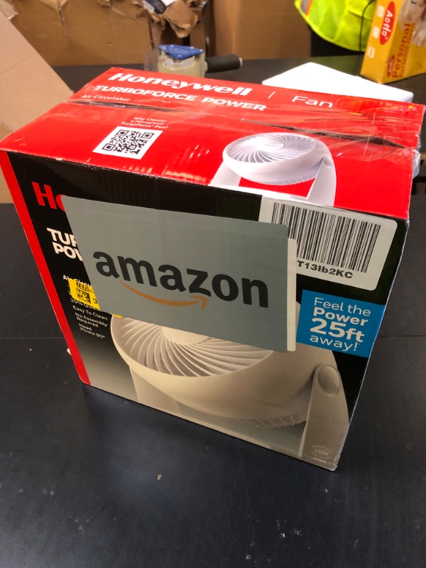 Photo 1 of Honeywell HT-904 TurboForce Tabletop Air Circulator Fan, Small, White – Quiet Personal Fan for Home or Office, 3 Speeds and 90 Degree Pivoting Head