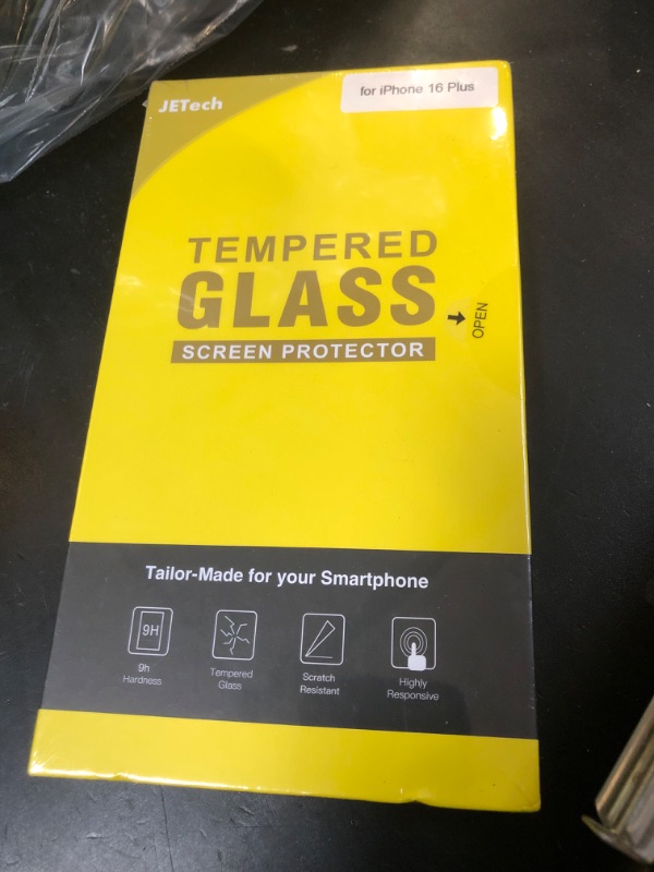 Photo 1 of JETech Privacy Screen Protector for iPhone 16 Plus 6.7-Inch, Anti-Spy Tempered Glass Film with Easy Installation Tool, 2-Pack