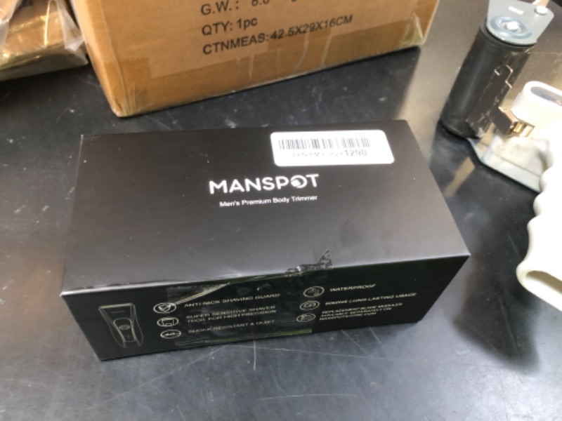 Photo 1 of MANSPOT Manscape Groin & Body Hair Trimmer for Men, Electric Ball Pubic Trimmer Shaver,Manscape Kit with 4 Guard,Replaceable Ceramic Blade Heads,Waterproof Wet/Dry Shaver,90 Minutes Shaving