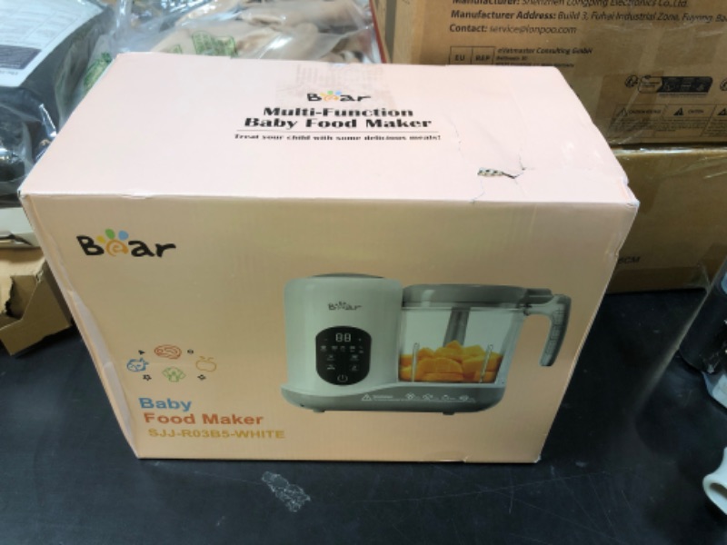 Photo 1 of BEAR 2024 Baby Food Maker | One Step Baby Food Processor Steamer Puree Blender | Auto Cooking & Grinding | Baby Food Puree Maker with Self Cleans | Touch Screen Control, White