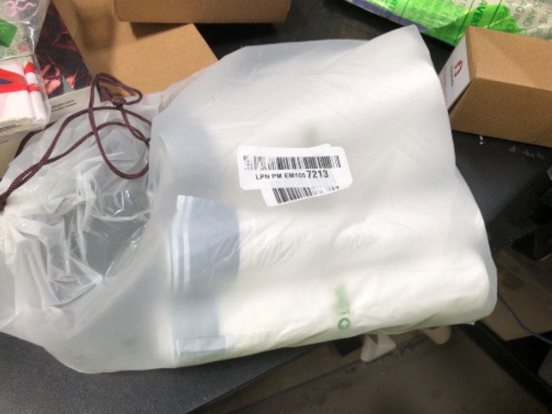 Photo 1 of 10 Gallon (fit 30-35 Liter) 63 Counts Drawstring Trash Bags By RayPard, Medium Large Kitchen Garbage Bags Trash Can Liners for Home, Office, Light Residential Waste Outdoor Lawn Bags, White