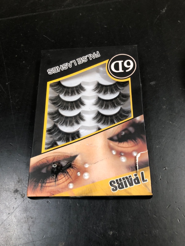 Photo 1 of Losha False Lashes Super Fluffy Faux Mink Eyelashes Dramatic Long and Full Fake Eyelashes 7 Pairs Pack Volume Lashes