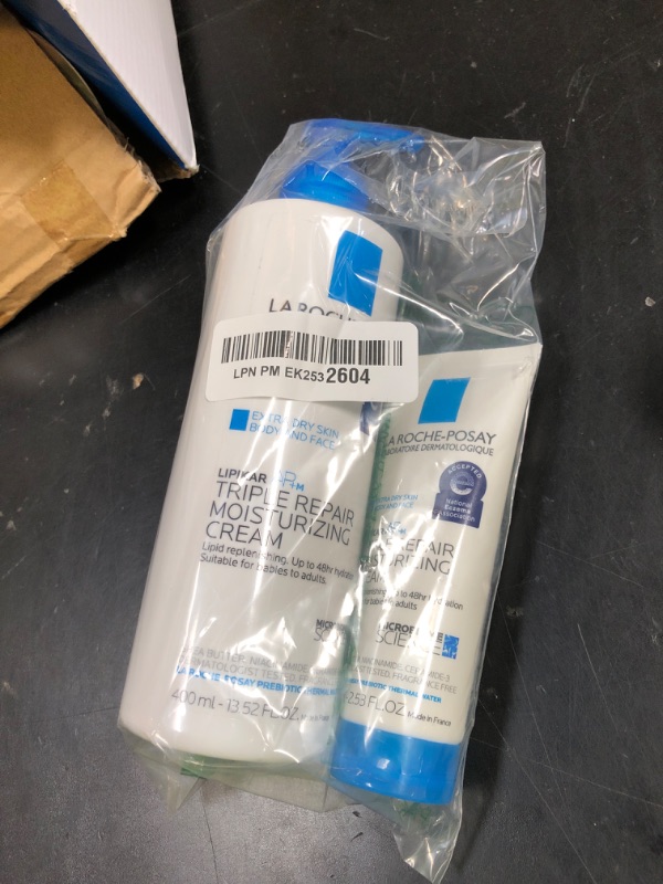 Photo 1 of La Roche-Posay Lipikar Daily Repair Moisturizing Lotion Full Size & Travel Size Skin Care Set, Body Lotion for Dry Skin & Eczema, With Niacinamide & Shea Butter for All Day Hydration, Gift Set