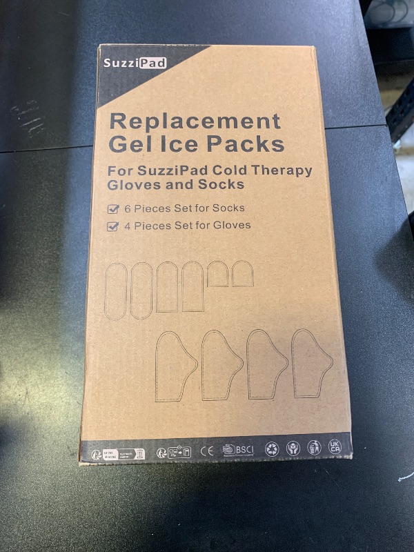 Photo 1 of SuzziPad Replacement Ice Gel Packs for Cold Therapy Gloves and Socks(10-Piece Set), S/M, Purple
