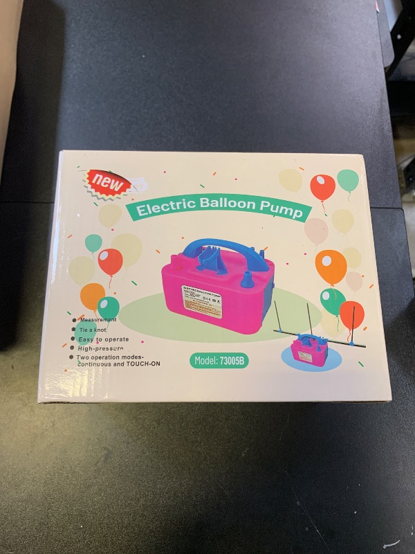 Photo 1 of Party Zealot Electric Balloon Inflator Dual Nozzles with Balloon Sizer Air Pump US Standard Plug for Balloon Arch, Column Stand, and Balloon Decoration