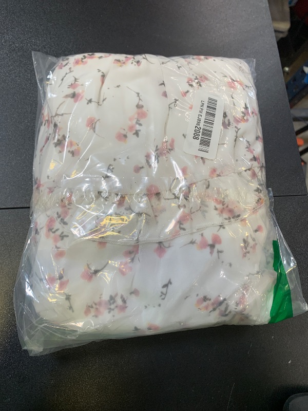 Photo 1 of miswek Women's 2025 Summer Floral Dress Square Neck Strapped Swing A Line Beach Dress(White S)