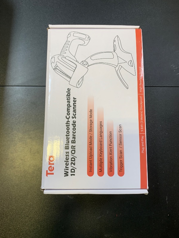 Photo 1 of Tera Pro (Extreme Performance) Industrial Wireless Barcode Scanner 2D QR 1D Bar Code Reader 2.4G Wireless 2500mAh Compatible with Bluetooth Drop Resistant for Windows Mac Android iOS Model 8100 Orange