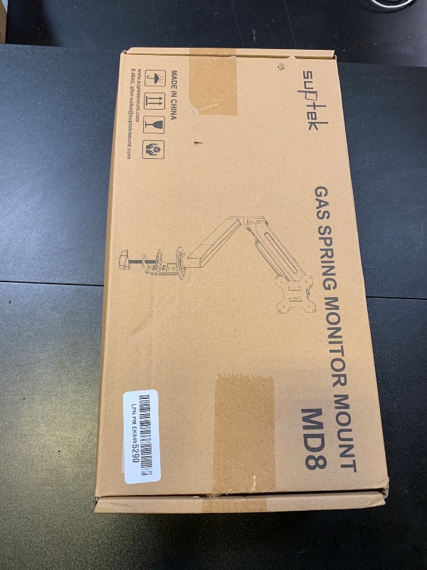 Photo 1 of Suptek Monitor Mount Gas Spring Monitor Arm Desk Mount Fully Adjustable Fits 17 20 22 23 24 26 32 inch Monitors Weight Capacity up to 22 lbs