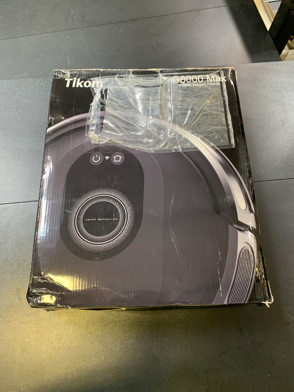 Photo 1 of Tikom Robot Vacuum and Mop Combo, 5000Pa Robotic Vacuum Cleaner, 150 Min Max, App & Remote Control, Ideal for Hard Floor, Carpet, Pet Hair, Self-Charge(G8000 Max)