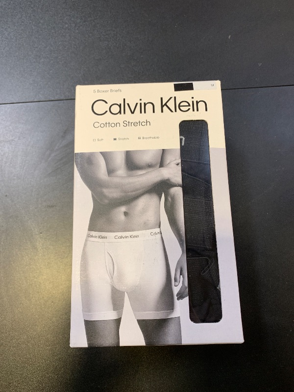 Photo 1 of Calvin Klein Men's Cotton Stretch 5-Pack Boxer Brief, 5 Black, Medium