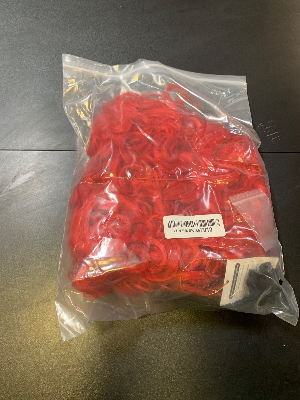 Photo 1 of Red Heart Queen Wig Costume Women and Crown Cosplay Girls Pre-styled Fluffy Short Curly Halloween Anime Cosplay Party Wigs with Cap One Size
