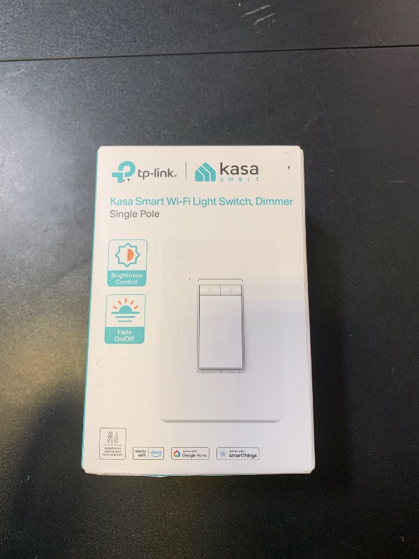 Photo 1 of Kasa Smart Dimmer Switch HS220, Single Pole, Needs Neutral Wire, 2.4GHz Wi-Fi Light Switch Works with Alexa and Google Home, UL Certified, No Hub Required, 1 Pack