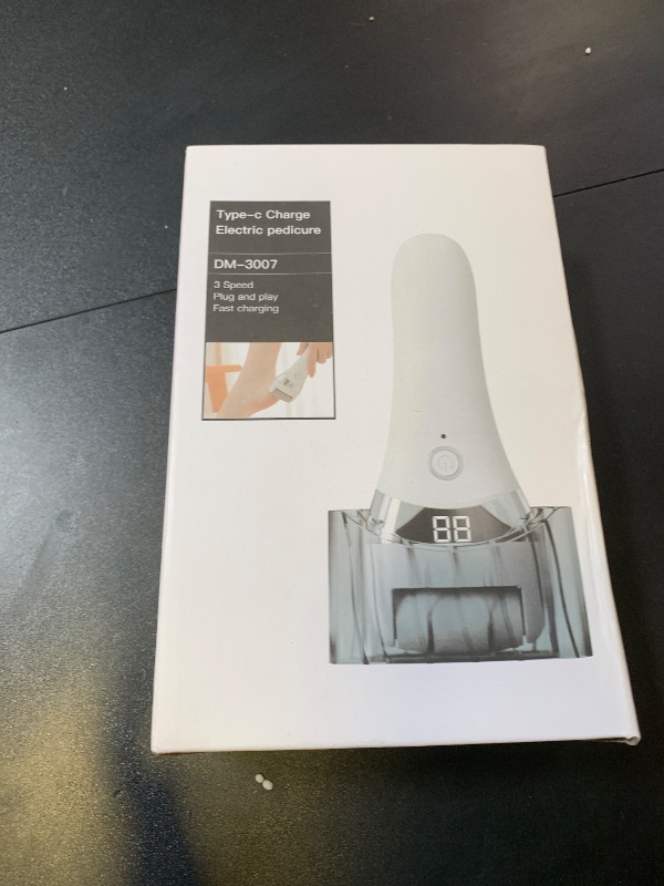 Photo 1 of Electric Foot Callues Remover - FSA&HSA Eligible, Portable Electric Foot Files with 3 Heads, Rechargeable Feet File for Foot Care, Waterproof Deadskin Remover, Pedicure Tool for Dry and Crack Feet