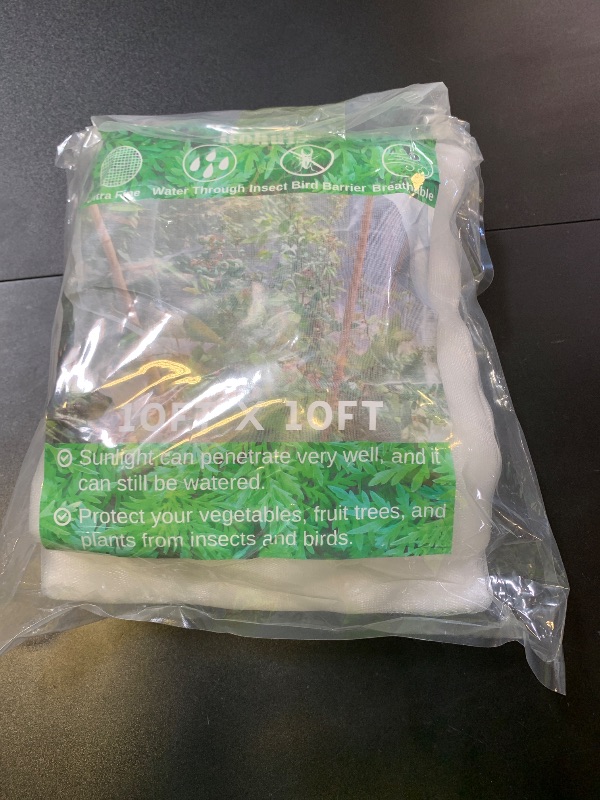 Photo 1 of Rohuis Large Tree Nets for Fruit Trees, 10FT x 10FT Blueberry Netting for Berry Bushes, Garden Insect Bird Netting with Drawstring and Zipper,Tomato Protective Cover for Squirrels Cicadas Bug