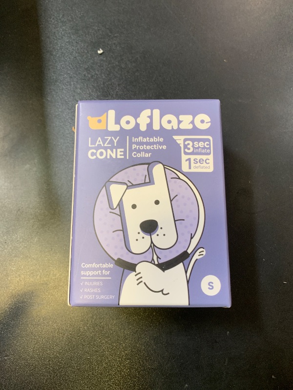 Photo 1 of Loflaze Soft Inflatable Dog Cone Collar for Small Medium Large Dogs - Neck Donut E Collar Alternative for Recovery After Surgery - Pink S