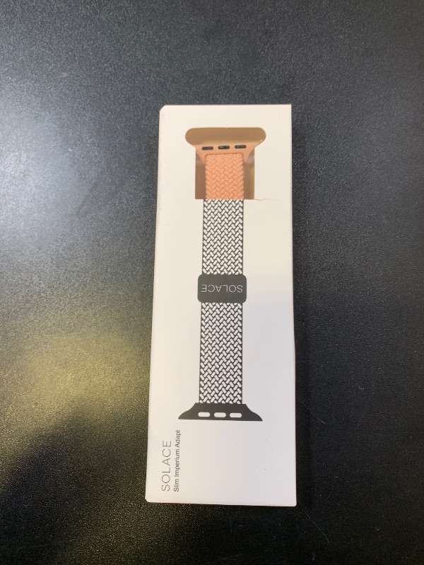 Photo 1 of Solace Bands Slim Imperium Adapt Adjustable Nylon Braided Watch Band - Compatible w/ All Apple Watches - Solace Apple Watch Bands for Women & Men - Smart Watches Band Series 10 9 8 7 6 SE 5 4 3 2 1 - (Peach)