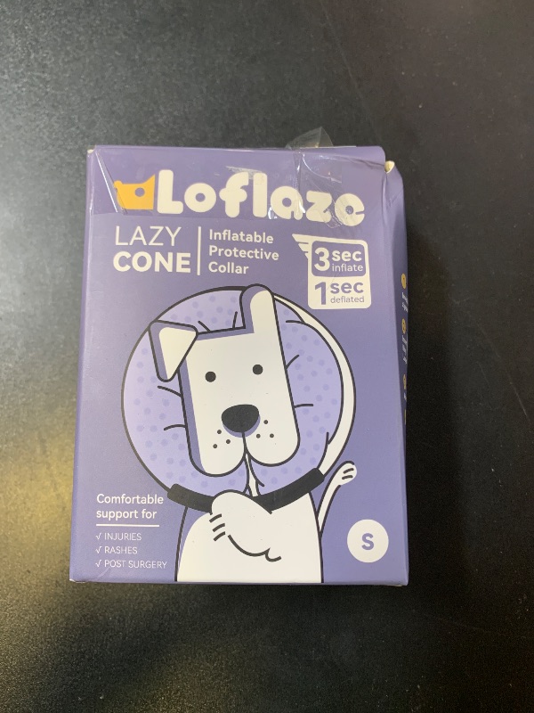 Photo 1 of Loflaze Soft Inflatable Dog Cone Collar for Small Medium Large Dogs - Neck Donut E Collar Alternative for Recovery After Surgery - Pink S