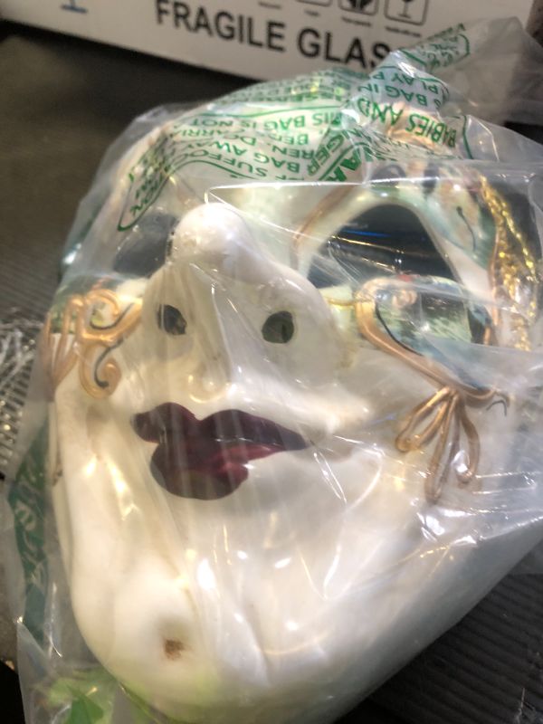 Photo 1 of Quligeta Masquerade Venetian Jester Mask Music Mardi Gras Wall Decorative Art Collection Mask (Green)