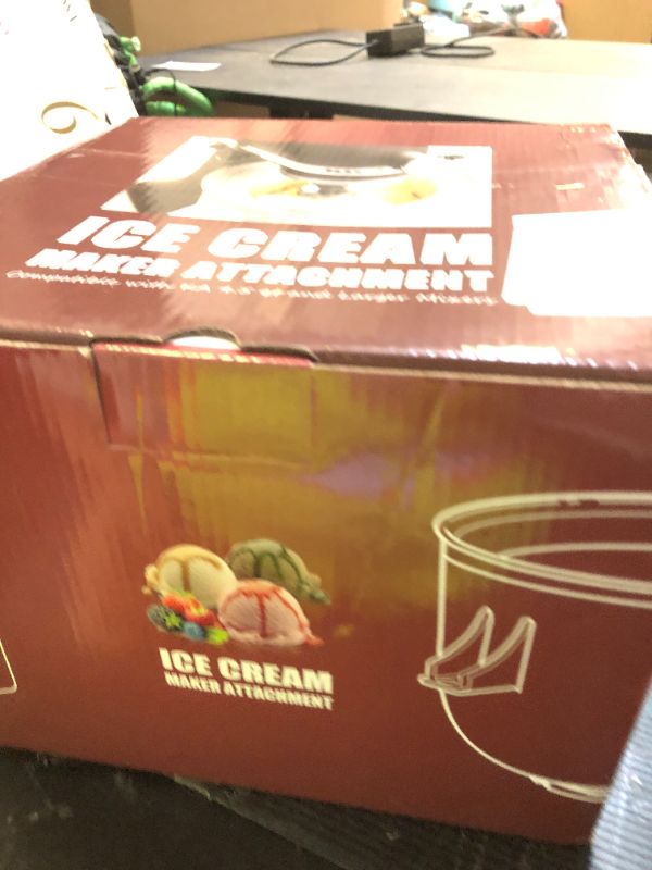 Photo 1 of Ice Cream Maker Attachment for KitchenAid Stand Mixer, Compatible with 4.5/5QT & 6QT Stand Mixers, 2 Quart Frozen Kitchenaid Ice Cream Maker Attachment Ice Cream Bowl for Yogurt/Sorbet Gelato