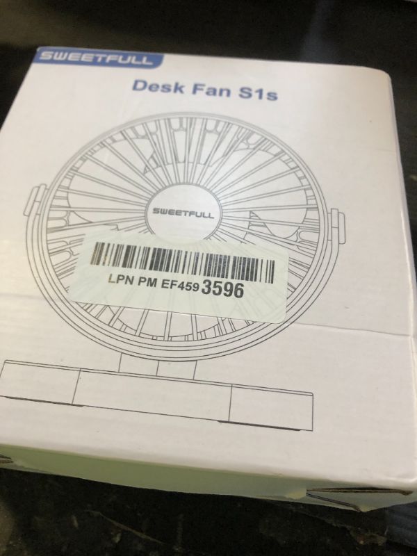 Photo 1 of SWEETFULL USB Desk Fan Small Quiet - 3 Speeds Mini Personal Portable Fan 360° Rotation Adjustable, 5.5 Inch Office Table Cooling Gadgets on Desktop (Black)