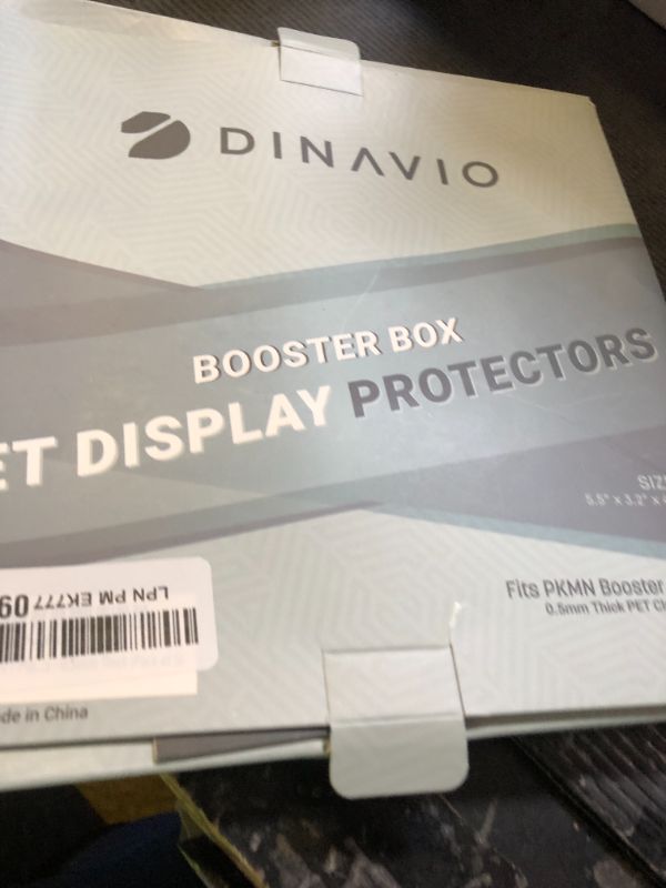 Photo 1 of Dinavio Crafthouse Plastic PKMN Booster Box Protector 5 Pack - Booster Box Case Display Protectors - Compatible with English Modern PKMN Booster Boxes - 0.5mm Thick (Pack of 5)